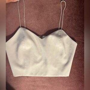 Alice + Olivia cream crop top size small
